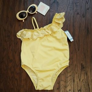 NWT Set - BabyGap Swimsuit and J&J Sunglasses