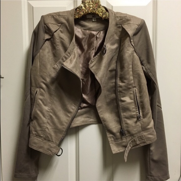 Ya Los Angeles Jackets & Blazers - Suede Moto Jacket