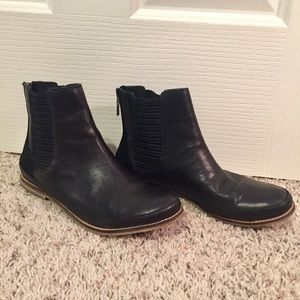 The Sak Black Leather Ankle Boots