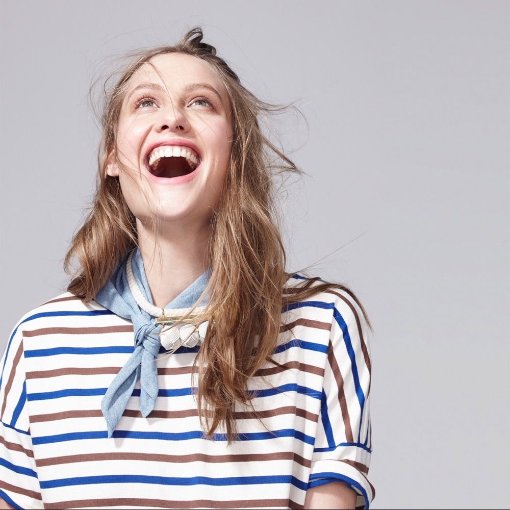 Saint James for J Crew Slouchy Short-Sleeve Tee