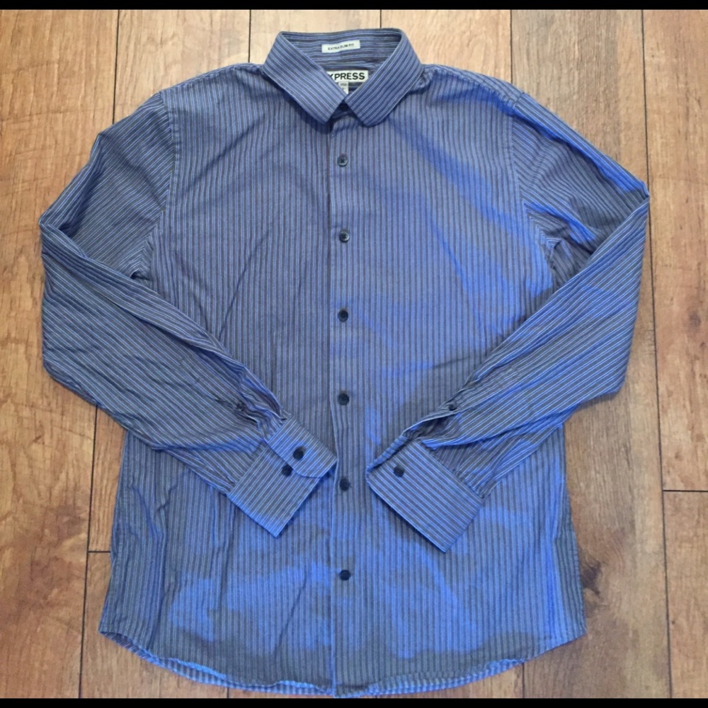Express men's extra slim fit button down