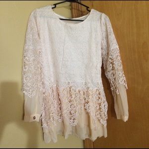 Cream blouse