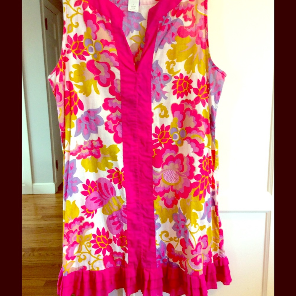 JCrew floral beach cover up or tunic
