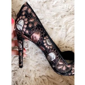 Alice + Olivia Brocade Heel