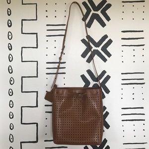 Kelsi Dagger "Wythe" Leather Crossbody Bucket Bag