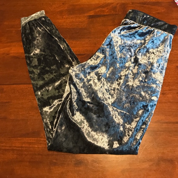 Charcoal Velvet Joggers - Picture 4 of 4