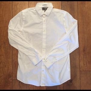 Express men's fitted button down shirt