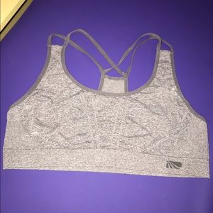Grey sports bra