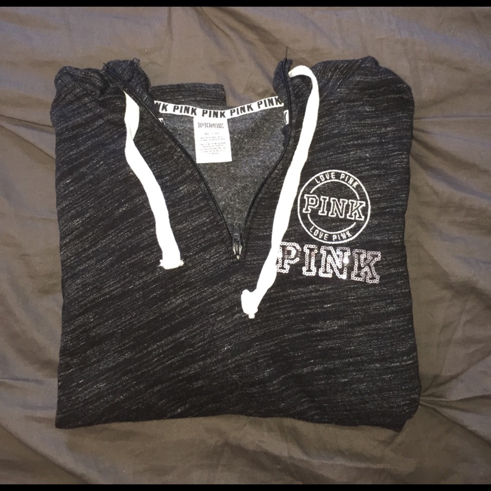 VS PINK Fashion Show Bling Half Zip