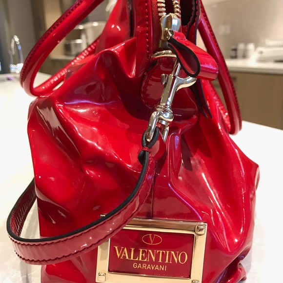 Valentino Bags Valentino Red Patent Leather Bag Poshmark
