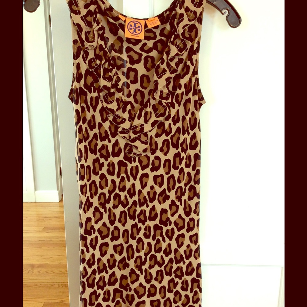 Tory Burch leopard print silk top