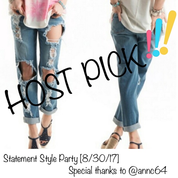 Distressed Boyfriend Jeans - Picture 6 of 8