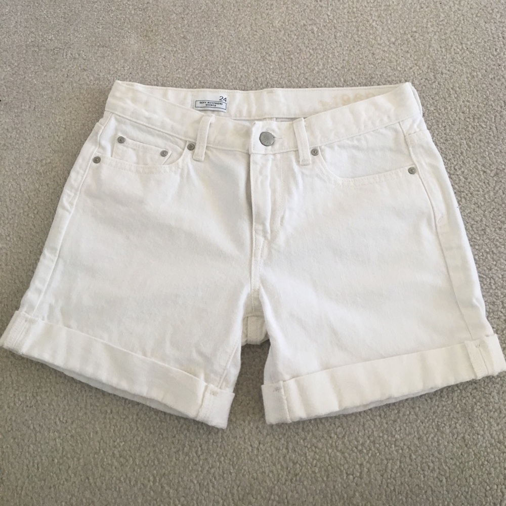 White Denim Shorts