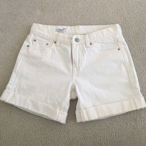 White Denim Shorts