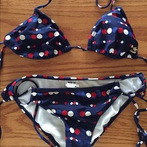 Red, White, and Blue Billabong bikini set
