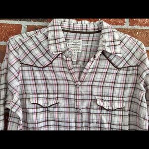 Aeropostale Plaid Western Shirt