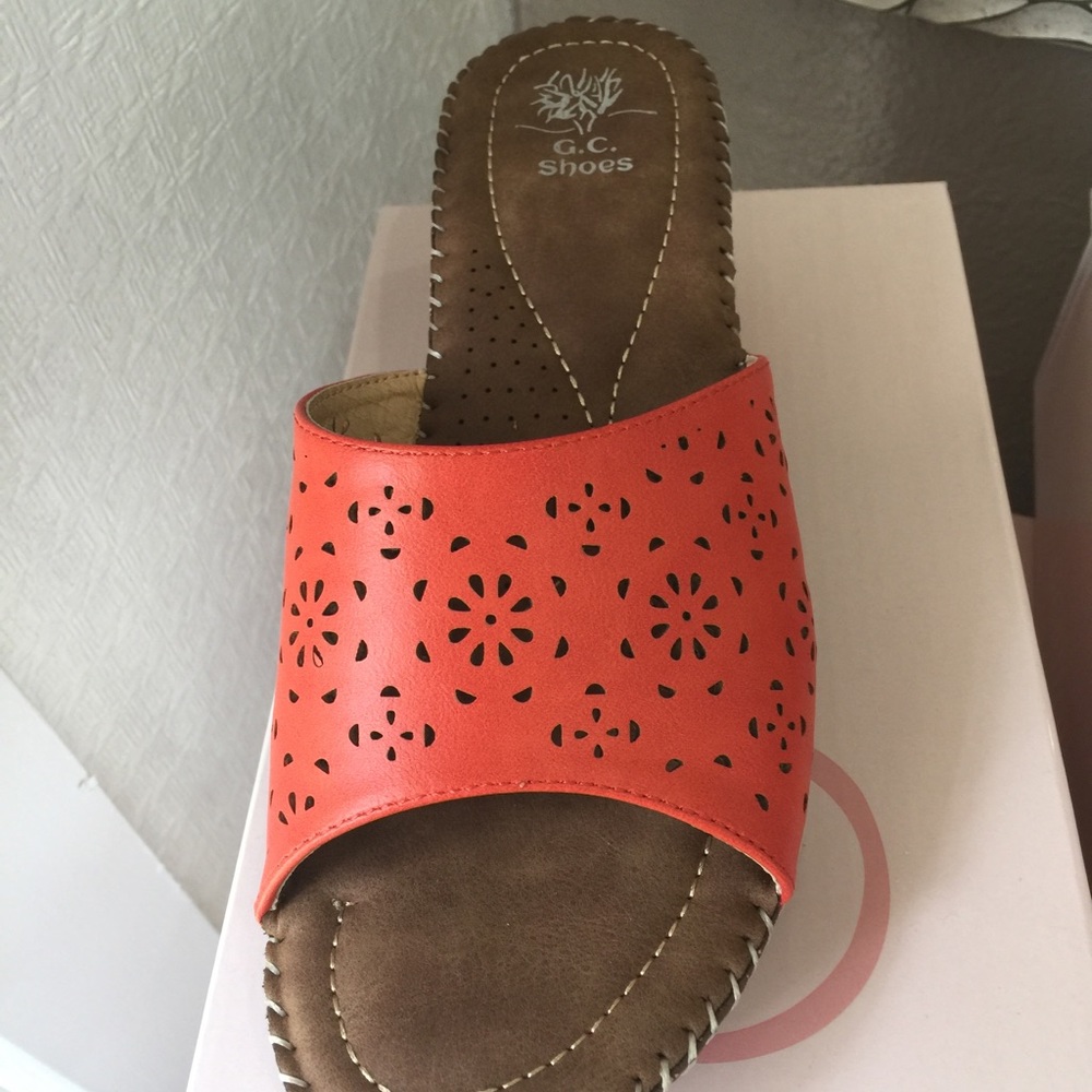Scarlett Coral Wedge Sandle