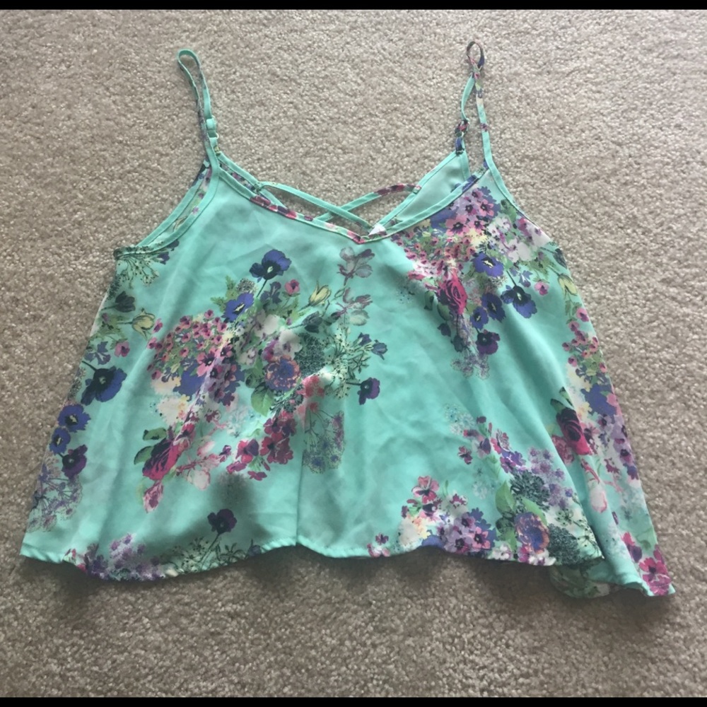 Floral print crop top