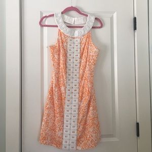 Lilly Pulitzer shift dress. Orange with pockets.