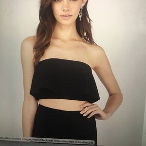 NWT Tobi set free strapless bandage crop top