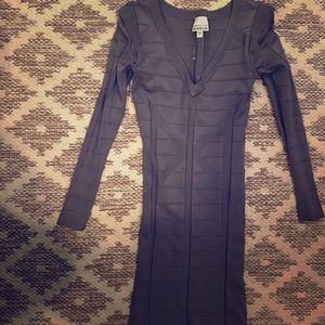 Gray bodycon dress