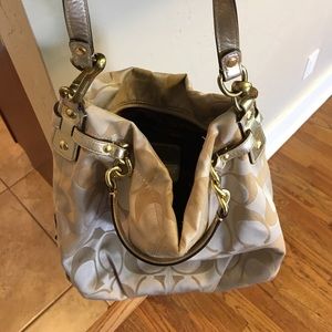Gold Coach Original Signature slouch Tote bag