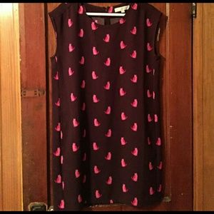 EUC Loft Cat Print Dress