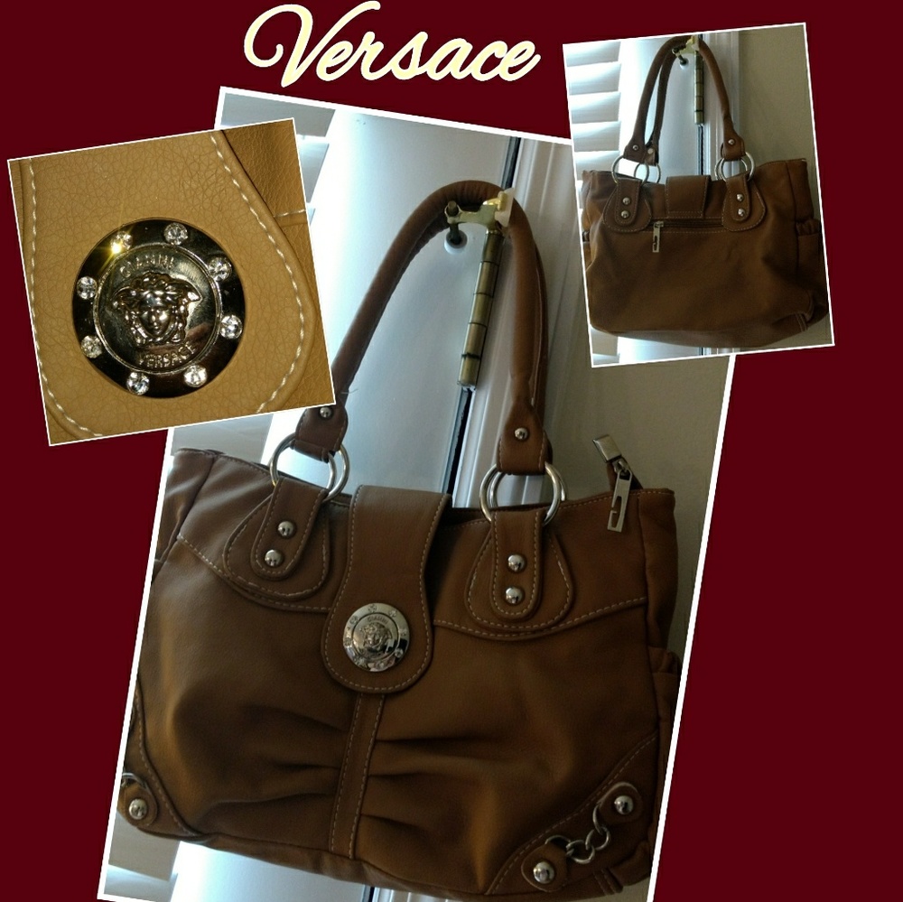 Caramel Pleather Handbag