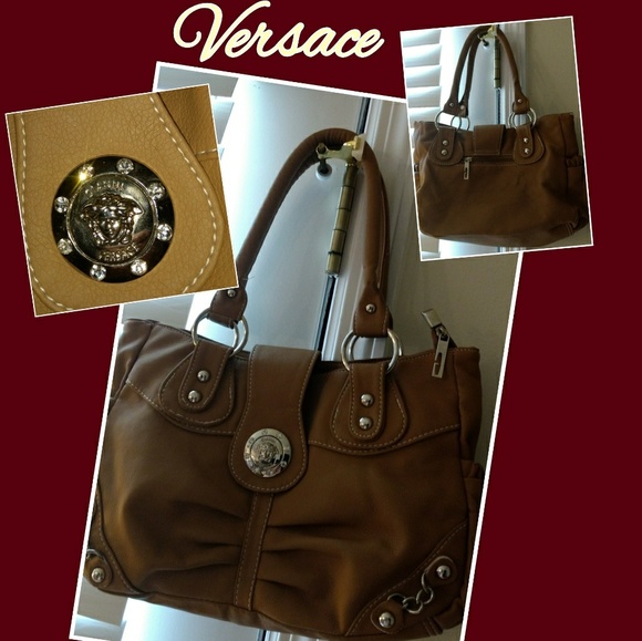 Caramel Pleather Handbag - Picture 1 of 4