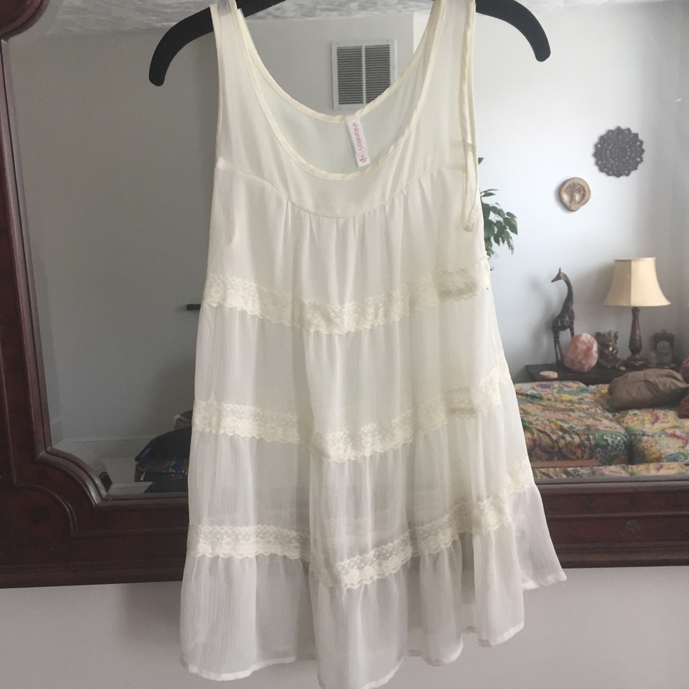 Xhilaration Sheer Lace Tank