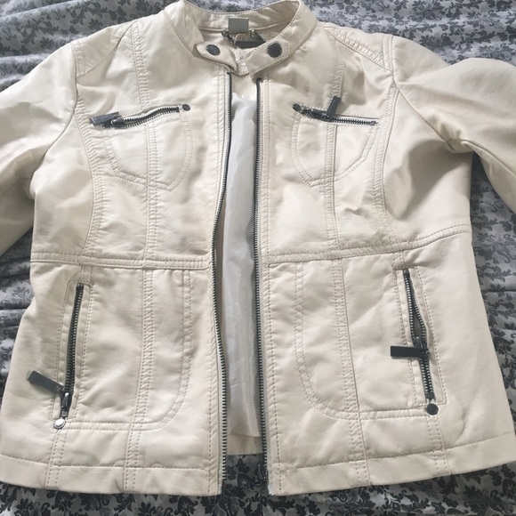 White Leather Jacket - Picture 1 of 2