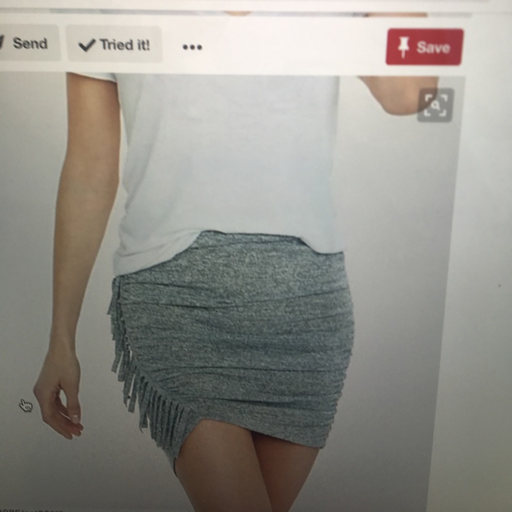 NWT Express ruched fringed miniskirt