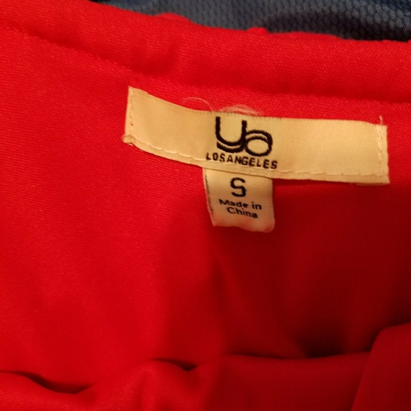 Red and white one shoulder dress - Picture 2 of 2