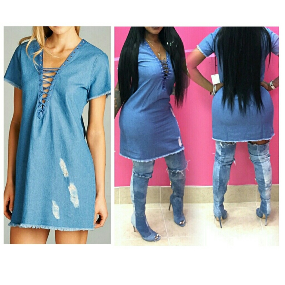 Cute Denim Dress - Brand New