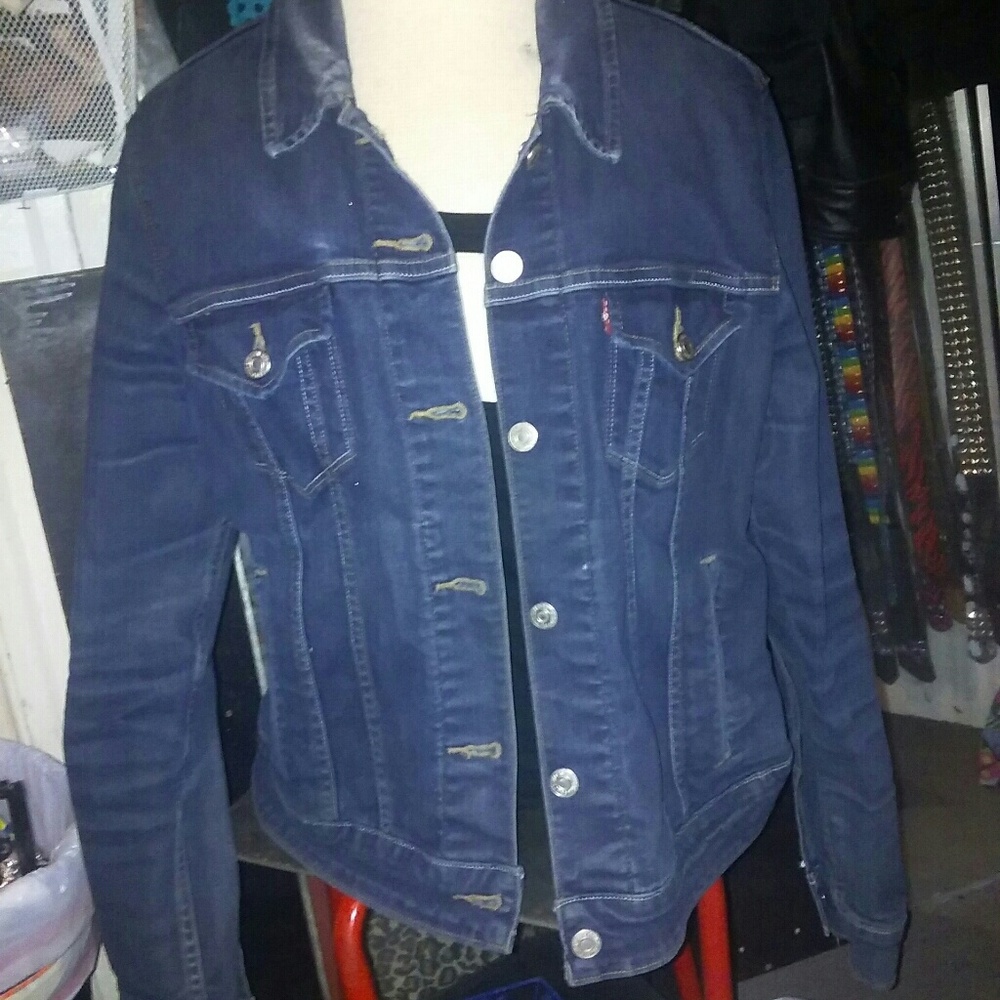 Levis brand blue denim jacket.