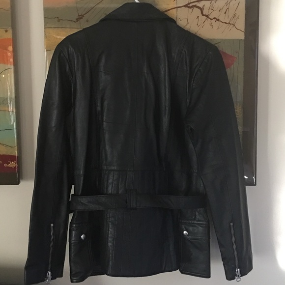 ๐ Vintage Retro Black Lambskin Leather Jacket๐ - Picture 4 of 4