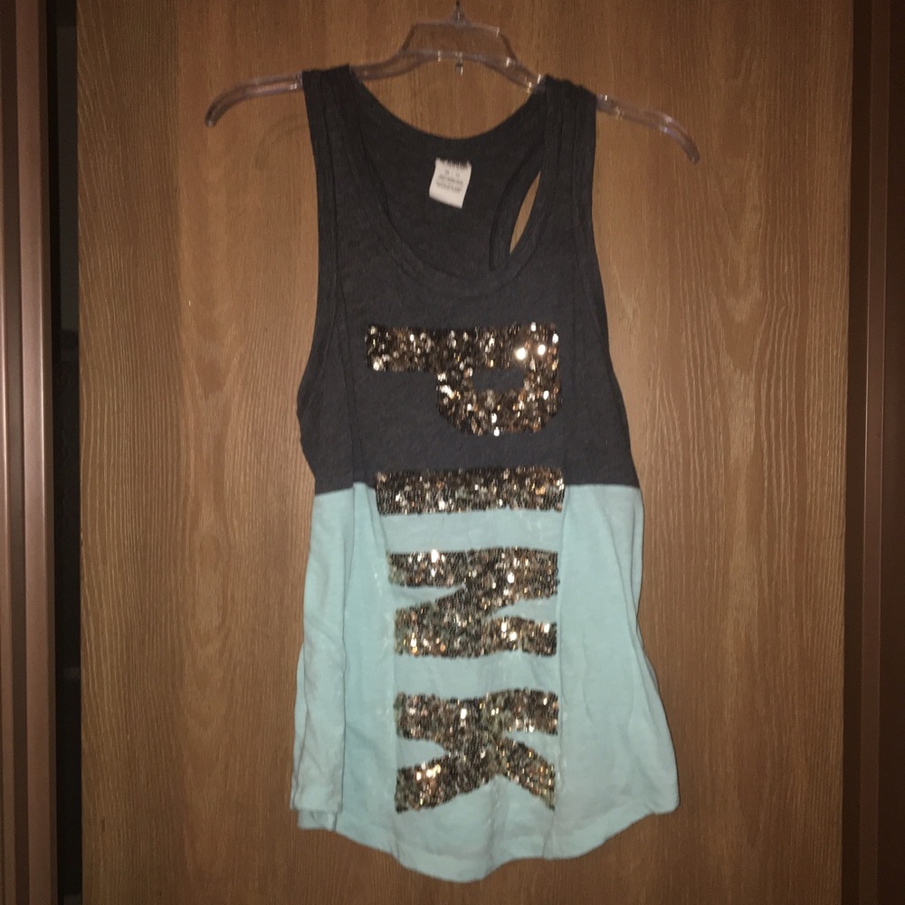 Colorblock Sequined Tank - Picture 2 of 3