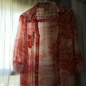 3/4 sleeve button down