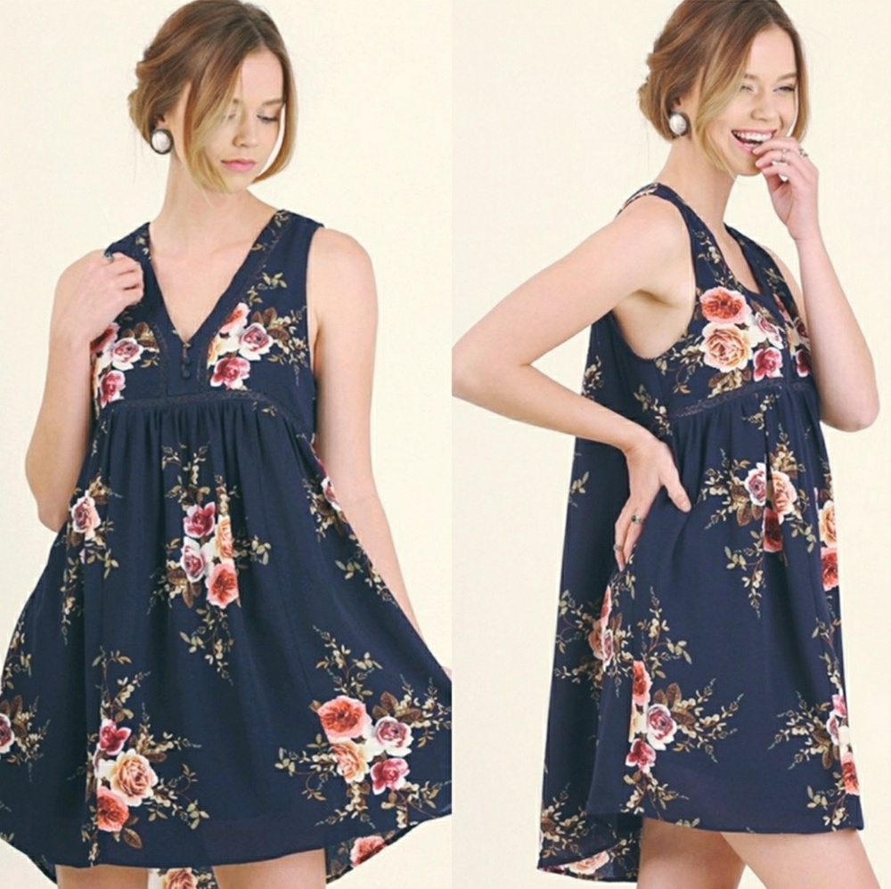 NEW ARRIVAL Navy Floral Dress