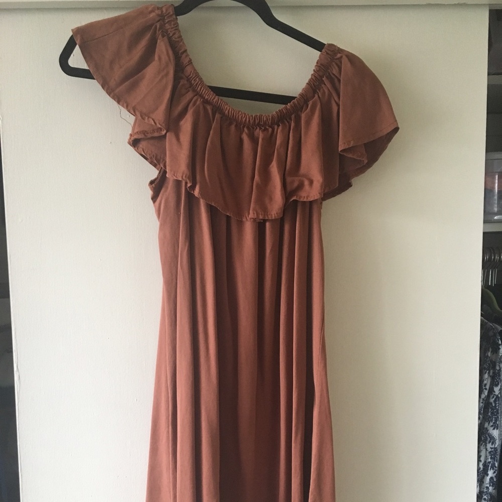 Spanish off the shoulder or collar a-line dress