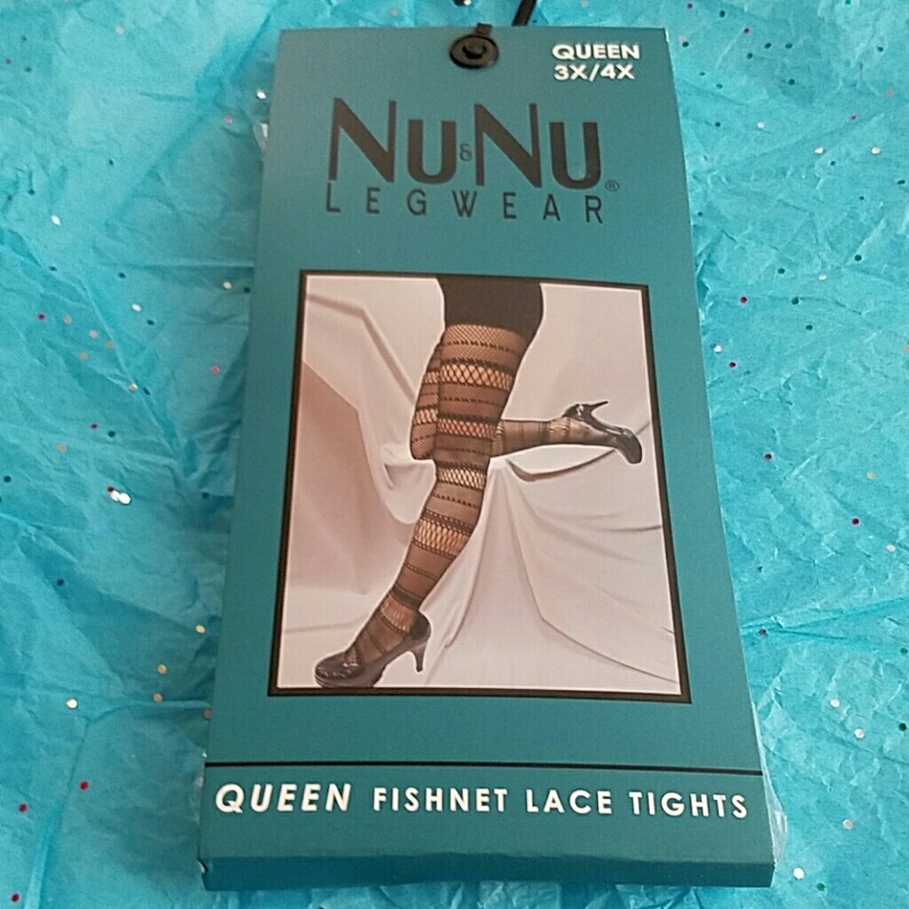 3X/4X Queen size fishnet tights panty hose stripe