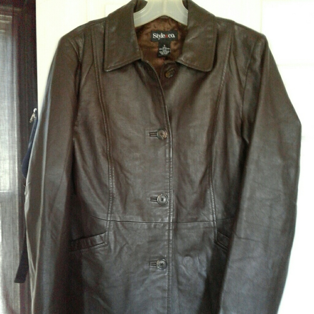 Style & Co. Genuine leather jacket