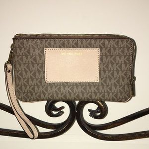 Michael Kors large double zip wristlet