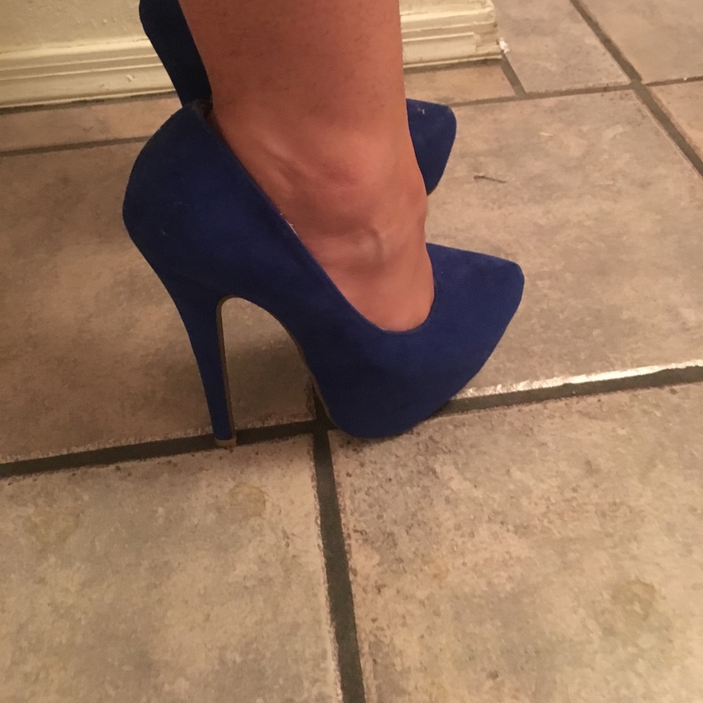 Royal blue heels