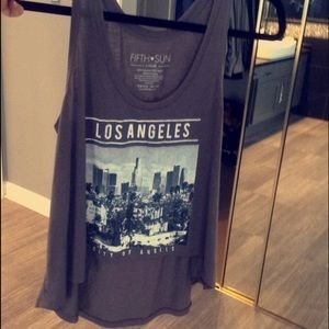 Los Angeles high low tank top