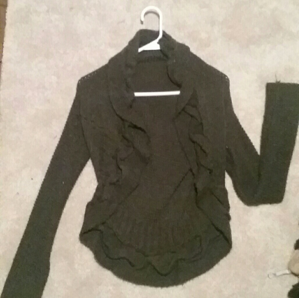 Charcoal grey circle sweater