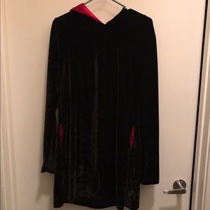 Velvet hooded dress