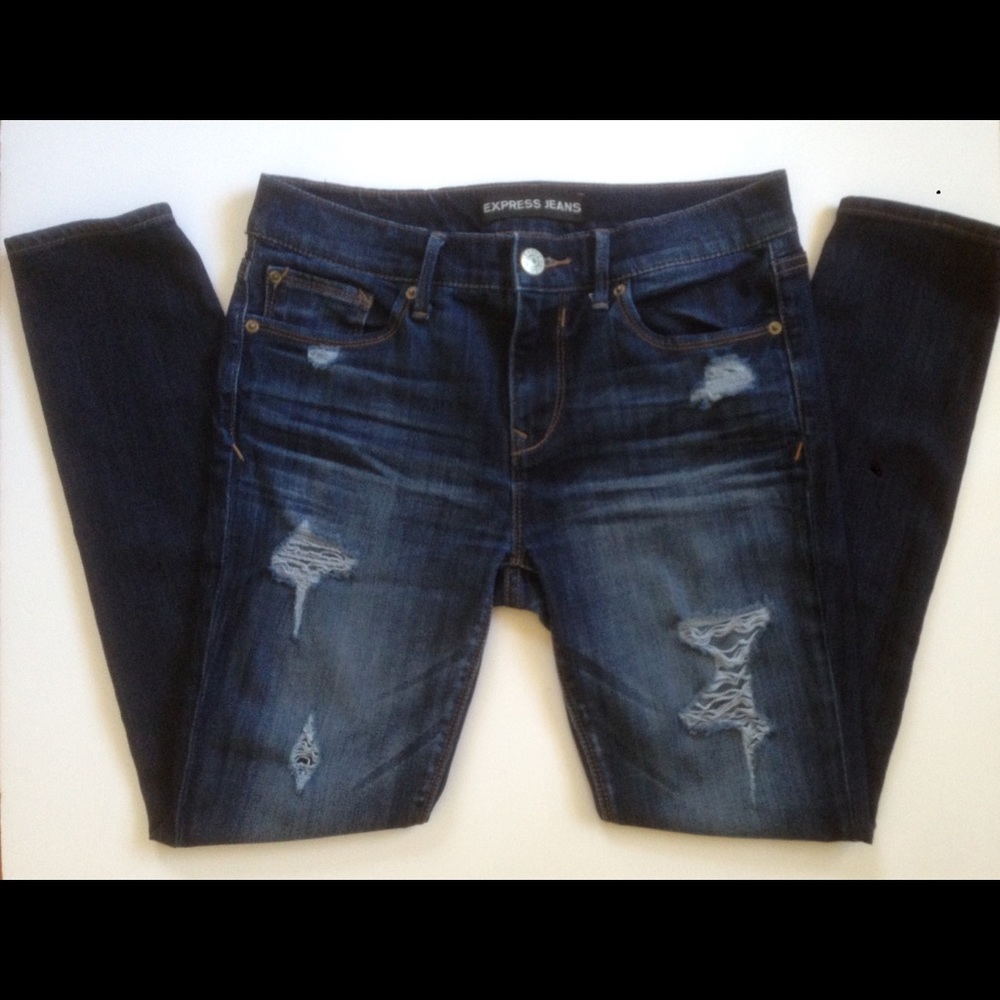 Distressed #Express Denim