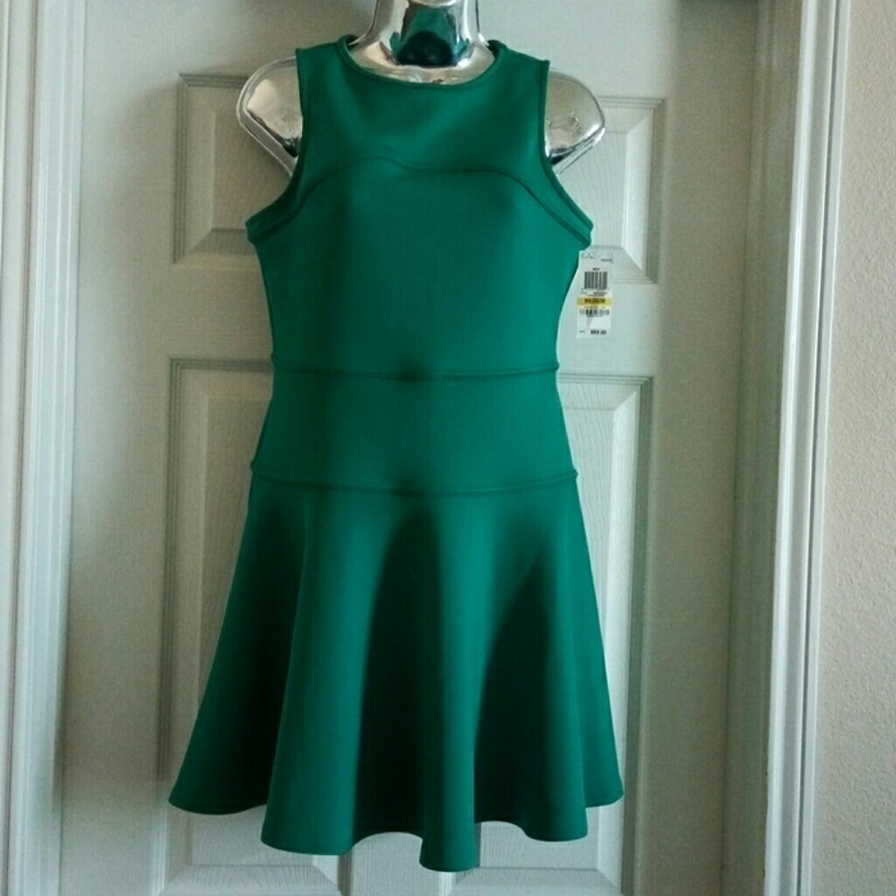 Bar III Sleeveless? Green Fit and Flare Dress