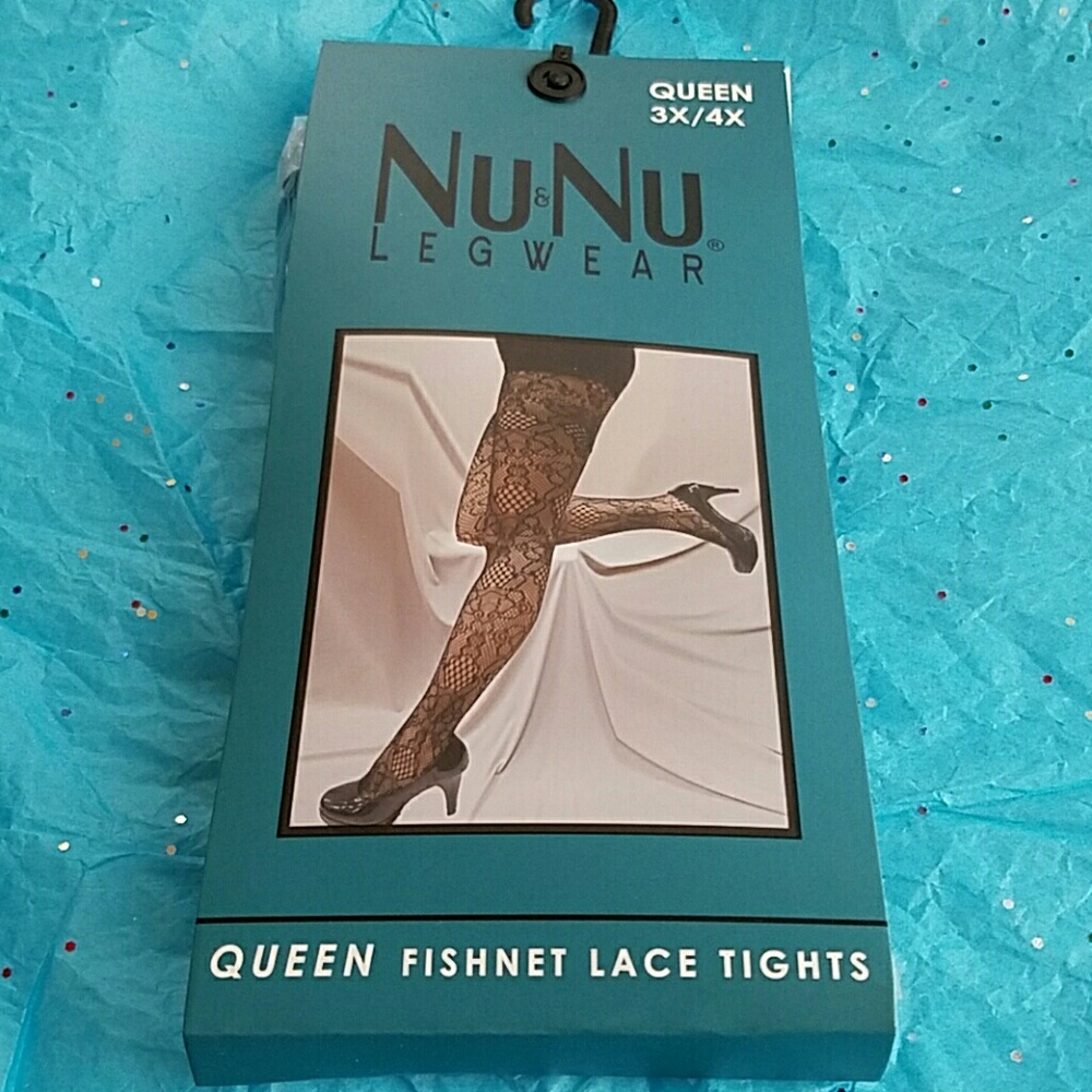 3X/4X Queen size fishnet tights panty hose floral